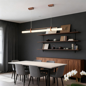 <span class=keywords><strong>Suspension</strong></span> linéaire moderne en marbre 120 cm, lampe de plafond LED dimmable pour salle à manger, îlot de <span class=keywords><strong>cuisine</strong></span>, finition bronze <span class=keywords><strong>rouge</strong></span> - Product Image 2