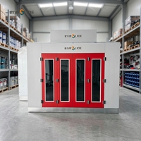 Cabine de peinture professionnelle certifiée CE avec système de récupération de chaleur, moteur IE3 à économie d'énergie, four de peinture haute efficacité