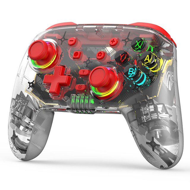 Transparent Wireless Gamepad Controller 6-Axis Joystick Dual Vibration JoyPad for PS4 Controller PS3 Control Gaming Console