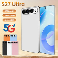 S27 Ultra 2026 Peluncuran Baru Ponsel Pintar Android 5G Penjualan Global 16GB 1TB Layar 7.3 Inci Baterai 8000mAh Prosesor Decacore Gaming