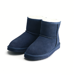 Bottes de neige en gros ODM/OEM pour femmes, chaussures d'hiver chaudes avec doublure en fourrure de cuir de vache de haute qualité et double face en peau de mouton - Product Image 2