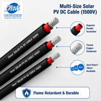 Câble solaire photovoltaïque DC industriel en cuivre étamé isolé XLPO CE pour 4mm 500m TengCheng H1Z2Z2-K-4mm2 IP67 1.5KV