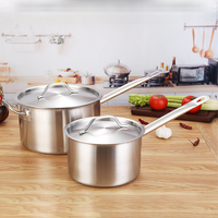 Casserole en acier inoxydable à prix d'usine pour cuisine commerciale Batterie de cuisine professionnelle Ensemble chef