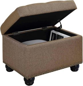 Convenience Concepts Designs4Comfort 5th <span class=keywords><strong>Ave</strong></span> Otomana de Almacenamiento Tapizada de 24 Pulgadas, Reposapiés Contemporáneo con Tapa Abatible - Product Image 5