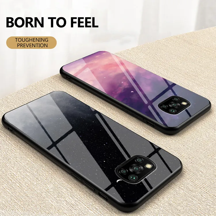 Mobile Phone Protection Accessories Set Clear Tpu Soft Case And Glass Screen Protector for Xiaomi Poco X3