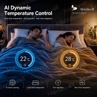 Surmatelas climatisé à circulation d'eau double zone, chauffant et rafraîchissant, réglable pour chambre à coucher résidentielle