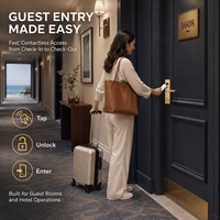 Serrure électronique d'hôtel durable, serrure de porte intelligente RFID avec carte RFID de proximité, logiciel d'hôtel gratuit
