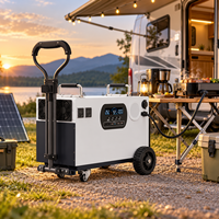Générateur solaire portable 1,6 kW/4,2 kWh avec panneau solaire, batterie LiFePO4, onduleur à onde sinusoïdale pure et démarreur de secours pour la maison