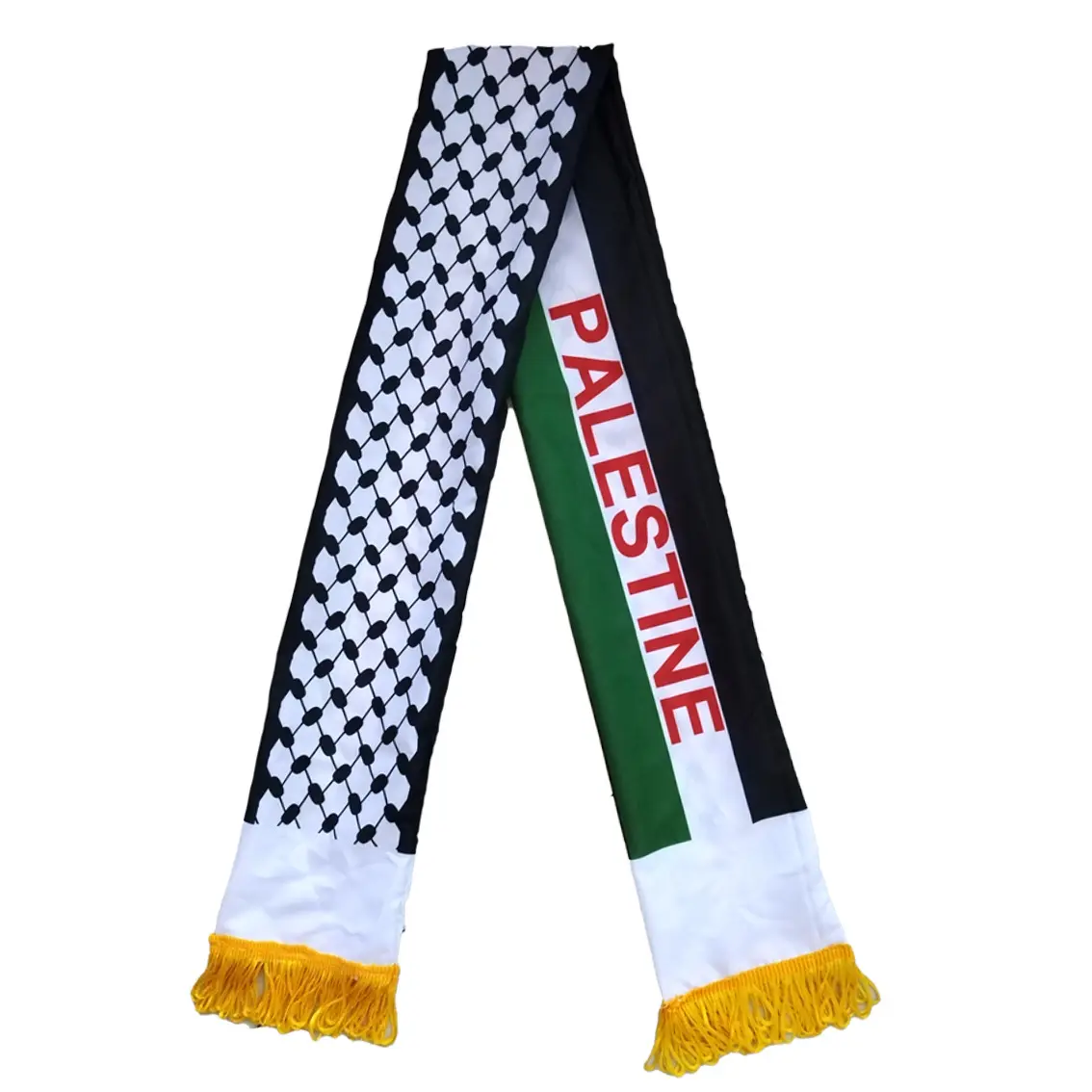 Ingrosso Nuovo Stile Kefiah Palestina Koffiya Sciarpa in Poliestere Hijab 14x135cm Sciarpe Palastine Stampa Scialle