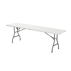 <span class=keywords><strong>Table</strong></span> pliante longue en plastique robuste de <span class=keywords><strong>8</strong></span> pieds pour 12 <span class=keywords><strong>personnes</strong></span>, idéale pour les mariages, banquets, fêtes et événements – Prix de gros - Product Image 6