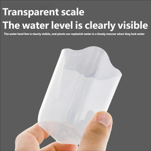 Pot de fleurs carré en <span class=keywords><strong>plastique</strong></span> translucide épaissi pour plantes succulentes, avec graduation intégrée - Product Image 6