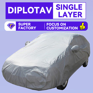 Copertura Completa per Auto con Parasole e Isolamento Termico, Rivestimento Esterno in Poliestere Spesso per Protezione da Pioggia e Sole - Product Image 3