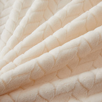 Couverture Polaire Jacquard en Polyester Doux et Chaud à Motif Épi de Blé, Simple Couche, pour Canapé, Lit et Maison - Vente en Gros