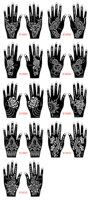 Autocollants de tatouage en vinyle PVC imperméables personnalisés pochoir de conception temporaire au henné pour les femmes