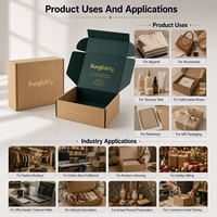 Boîte d'expédition en carton ondulé kraft personnalisée, design écologique, prix de gros compétitif, pour l'e-commerce et les abonnements de vêtements de détail