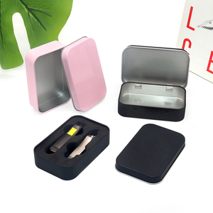 Rỗng xách tay <span class=keywords><strong>mini</strong></span> nhỏ kim loại bạc hà tin trường hợp hình chữ nhật màu đen hộp thiếc với nắp có bản lề - Product Image 5