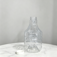 Bouteilles en plastique PET de qualité alimentaire vides de 1000 ml (32 onces) pour sauces et vinaigrettes, contenants en plastique pour condiments, pâte de sésame et confiture