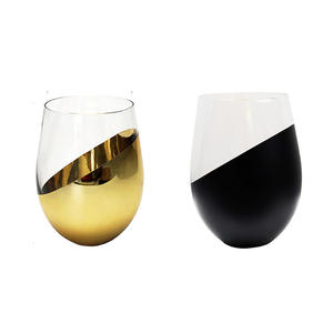 Cốc Thủy Tinh <span class=keywords><strong>Whisky</strong></span> Hình Quả Trứng Chạy Điện Màu Vàng Đen Giảm Giá Mạnh - Product Image 1