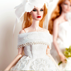 Robe <span class=keywords><strong>de</strong></span> mariée blanche pour <span class=keywords><strong>poupée</strong></span> Supermodel FR, tenue <span class=keywords><strong>de</strong></span> mariée <span class=keywords><strong>de</strong></span> luxe complète avec <span class=keywords><strong>accessoires</strong></span>, style nuptial pour filles, robe <span class=keywords><strong>de</strong></span> bal 32 cm - Product Image 3