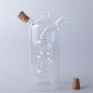 Bouteille d'huile d'olive de vinaigre, cruet d'huile d'olive <span class=keywords><strong>en</strong></span> verre de haute qualité 2 bouteilles <span class=keywords><strong>en</strong></span> 1 contenant - Product Image 4