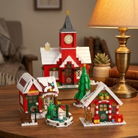 Ensemble de blocs de construction de village de Noël 969 pièces, ville hivernale avec maisons et arbre, jouet de construction DIY pour enfants, cadeaux