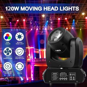 Mini Cabeza Móvil LED de 100W, Luz de Haz Portátil para Escenario, Activación por Sonido, para Fiestas, Eventos, Alquiler, Bares, Clubes, Espectáculos en Vivo - Product Image 1