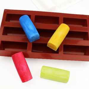 Moule en silicone écologique en forme de cylindre à 9 cavités pour bougies, bonbons, savons, glaçons et résine, fabrication OEM/ODM - Product Image 1