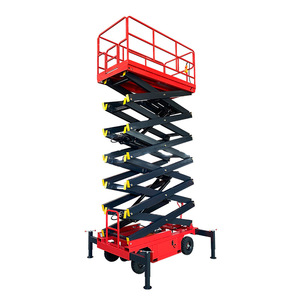Plataforma Elevadora de Tijera, Altura de Elevación de 4-18 m, Eléctrica, Hidráulica, Móvil, con Control Remoto, para Uso en Construcción y Almacenes - Product Image 1