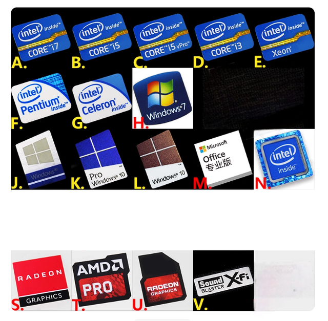 Hot Stickers 100pcs/Pack Genuine for Intel Core Desktop 3Gen Core I3, I5, I7 Laptop Computer CPU Label Sticker Adhesive Sticker