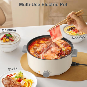 Marmite Électrique Multifonction 1000W à 2 Niveaux de Puissance, 5L, Antiadhésive, pour <span class=keywords><strong>Fondue</strong></span>, Usage Domestique, avec Support en Langue Néerlandaise, pour 2 à 6 Personnes - Product Image 4