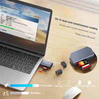 Lecteur de carte Micro SD OTG 4 en 1 de haute qualité, USB 3.0 5 Gbps, alliage d'aluminium, haute vitesse pour téléphones et ordinateurs, en stock