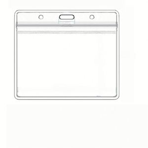 X527 Clear <b>Card</b> <b>Holder</b> Pvc Waterproof <b>Zip</b> Plastic Id <b>Card</b> Sleeve <b>Holder</b> Tags Name Badge <b>Holders</b> - Product Image 2