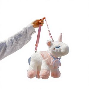 Bolso Bandolera de Peluche con Diseño de Unicornio, Estilo Lolita, Relleno de Algodón PP, para Niñas de 4 a 6 Años, Dibujos Animados, 31cm-50cm - Product Image 1