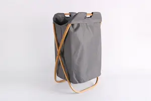 Box behindert Kleidung Zusammen klappbarer Wäsche korb aus Bambus