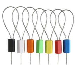 Conteneur réglable de haute qualité utiliser des joints de fil de verrouillage de câble en métal de code à barres de sécurité inviolable nu - Product Image 6