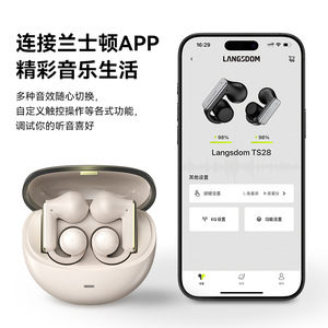 Langsdom Ts28 Ear Clip Wireless Earphones <b>Bluetooth</b> 6.0 Open Listening Sport Use - Product Image 2