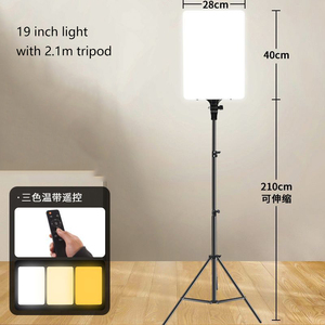 Kit d'Éclairage Audio et Photographique Professionnel à LED avec Trépied Réglable de 2,1m pour Streaming de <span class=keywords><strong>Jeu</strong></span> et <span class=keywords><strong>YouTube</strong></span> - Product Image 2