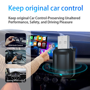 Không dây Carplay và <span class=keywords><strong>Android</strong></span> Auto Adapter 2025 Plug & Play Mini BOX BT Wifi kết nối OTA cập nhật Khả năng tương thích 99% xe - Product Image 4