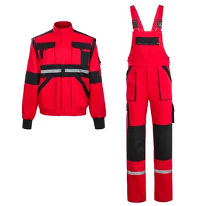 Wholesale polycotton Men's Overall Workwear Flame-Retardant Industrial Construction Shop Safety Work Type Coveralls