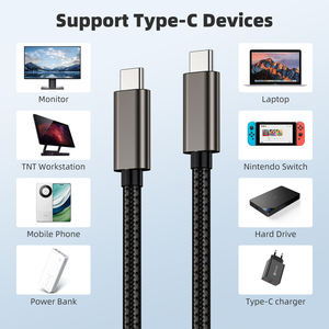 Câble USB 3.2 USB-C Type-C mâle-mâle polyvalent de haute qualité, PD100W 5A 20V, charge rapide, transfert de données 4K60Hz - Product Image 2