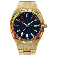 Reloj de Hombre con Logotipo Personalizado, Edición Limitada de 42 mm, Cielo Estrellado Luminoso, Resistente al Agua, Acero Inoxidable, Cristales Coloridos, Movimiento SEIKO