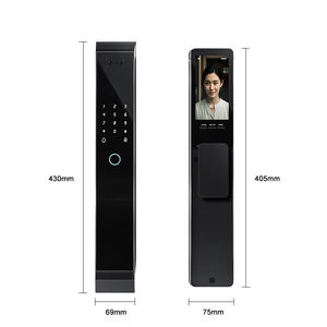 28*300 मिमी 6085 एंटी-चोरी टलॉक 3 डी फेस स्मार्ट लॉक वाईफाई फेशियल रिकग्निशन कैमरा वीडियो इंटरकॉम फिंगरप्रिंट डोर लॉक - Product Image 6