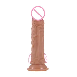 Jiuxi large silicone dildos women's masturbation tool Amazon adult sex product Brown simulation penis