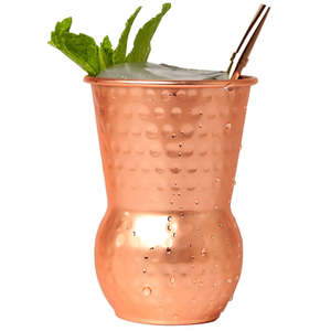 Tazza Moscow Mule in Rame e Acciaio Inossidabile Martellato Stile Indiano Personalizzato, Bicchiere da Cocktail in Rame - Product Image 1