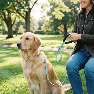 Heavy Duty Reflective Braided Rope <b>Dog</b> <b>Leash</b> 1.5M with Padded Handle Heavy Duty Climbing Rope for Large <b>Dogs</b> - Product Image 4