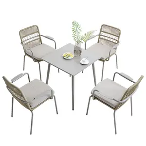 Fourniture d'usine, vente en gros, extérieur, intérieur, patio, jardin, restaurant, hôtel, maison, chaises en corde, chaise de jardin tissée à la main