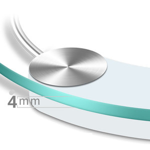 Báscula Digital Redonda de Vidrio Templado de 33 cm, Báscula de Peso Digital para el Hogar, Funciona con Batería, Diseño Transparente - Product Image 5