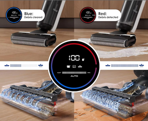 <span class=keywords><strong>Aspirateur</strong></span> Balai Intelligent Sans Fil Humide/Sec Autopropulsé avec Nettoyage des Bords pour Sols Durs, Écran Numérique, Longue Autonomie - Product Image 2