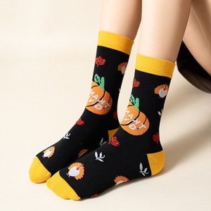 ถุงเท้ายาวสำหรับผู้ชายถุงเท้ายาวผ้าฝ้ายวันขอบคุณพระเจ้างานออกแบบได้ตามต้องการธีมไก่งวงอบแบบตลกงานออกแบบได้ตามต้องการสำหรับ KT400 - Product Image 3