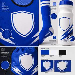 Conjunto de Uniforme Personalizado para Torneo de Fútbol con Camiseta de Entrenamiento, Calcetines, Botella y Bolsa con Cordón para el Equipo - Product Image 4